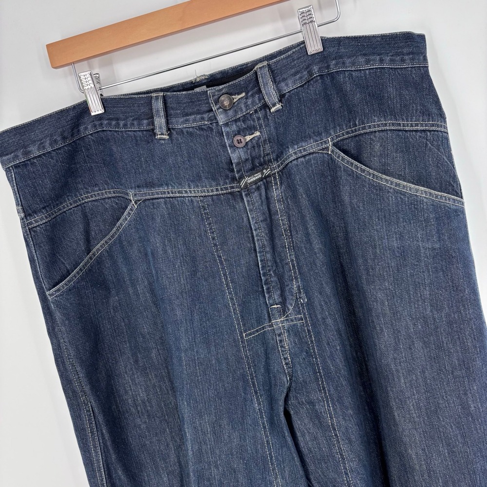 VTG Marithe Francois Girbaud Vintage Wide Leg Jeans Men 42x35 (Tag 42x32) Indigo